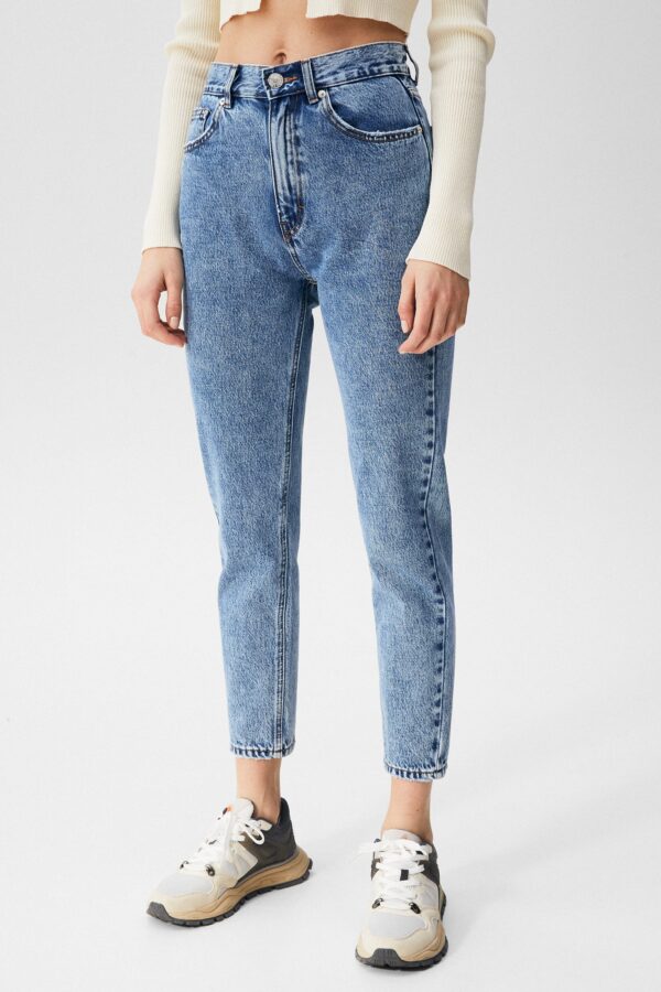 Basic Mom Jeans Blue - Image 2