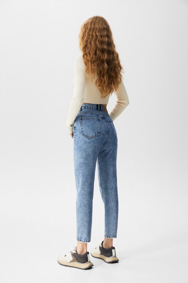 Basic Mom Jeans Blue - Image 3