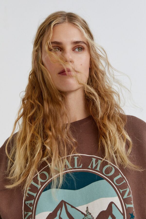 Brown Mountain Graphic Sweatshirt - Image 3